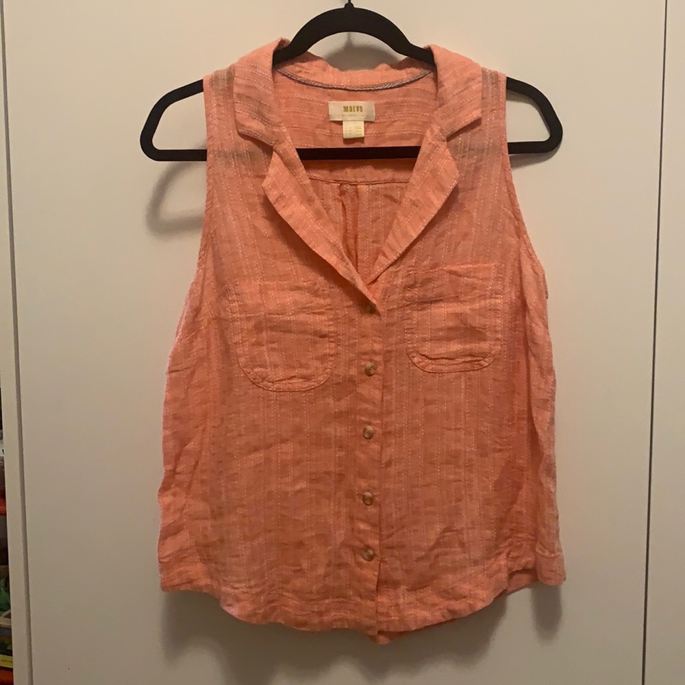 Linen Anthropologie Top